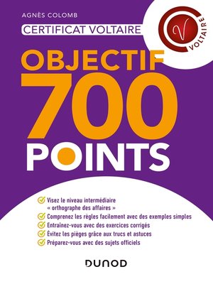 cover image of Certificat Voltaire--Objectif 700 points